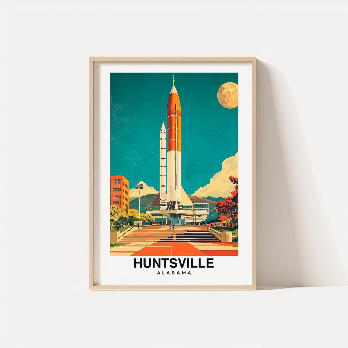 Huntsville City Print Huntsville Travel Poster Alabama Travel Gift Huntsville Alabama Poster Huntsville Gift