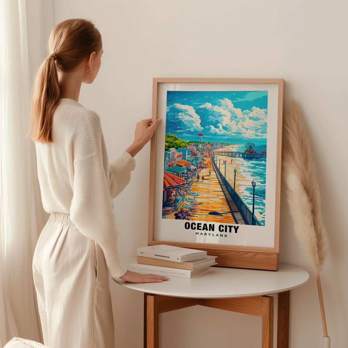 Ocean City Print Maryland Poster Ocean City Views Ocean City Landmarks Ocean City City Maryland Charm Ocean City Beauty Ocean City - Image 2
