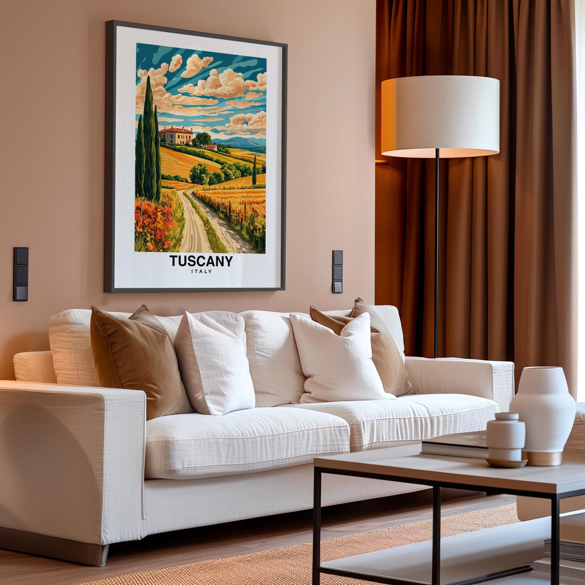 Tuscany Print Italy Poster Travel Wall Art Landscape Print Europe Poster Scenic Art Countryside Decor Vineyard Print Travel Poster - Image 4