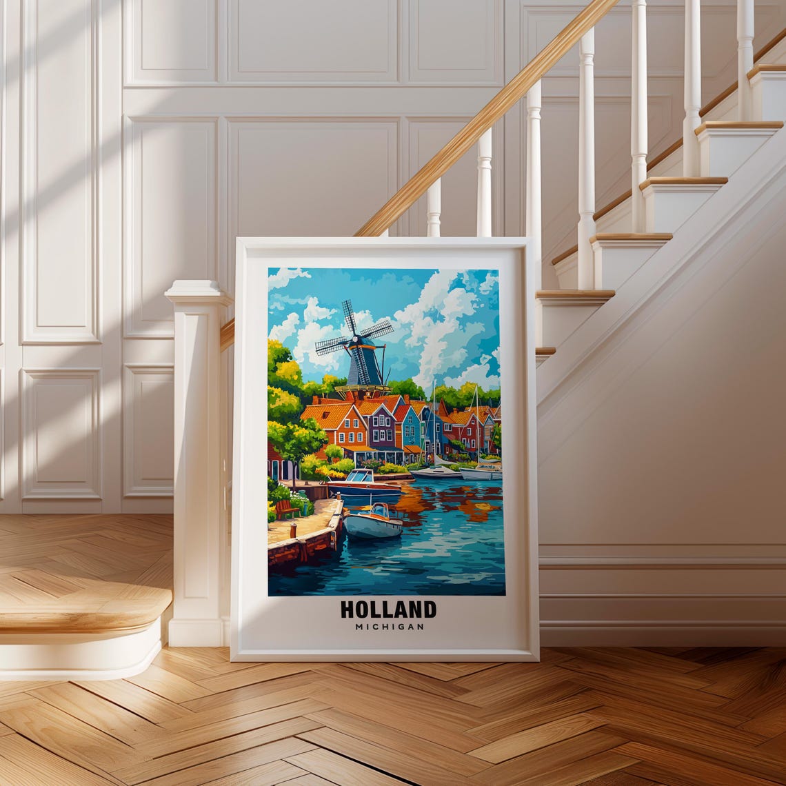 Holland Print Michigan Poster Holland Views Holland Landmarks Holland City Michigan Charm Holland Beauty Holland Art Holland Art
