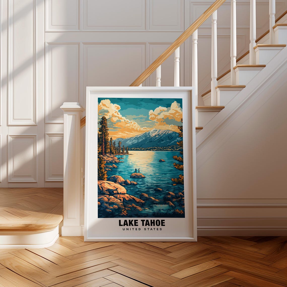 Lake Tahoe Print Usa Poster Lake Tahoe Views Lake Tahoe Mountains Lake Tahoe Shore Usa Charm Lake Tahoe Beauty Lake Tahoe Heritage