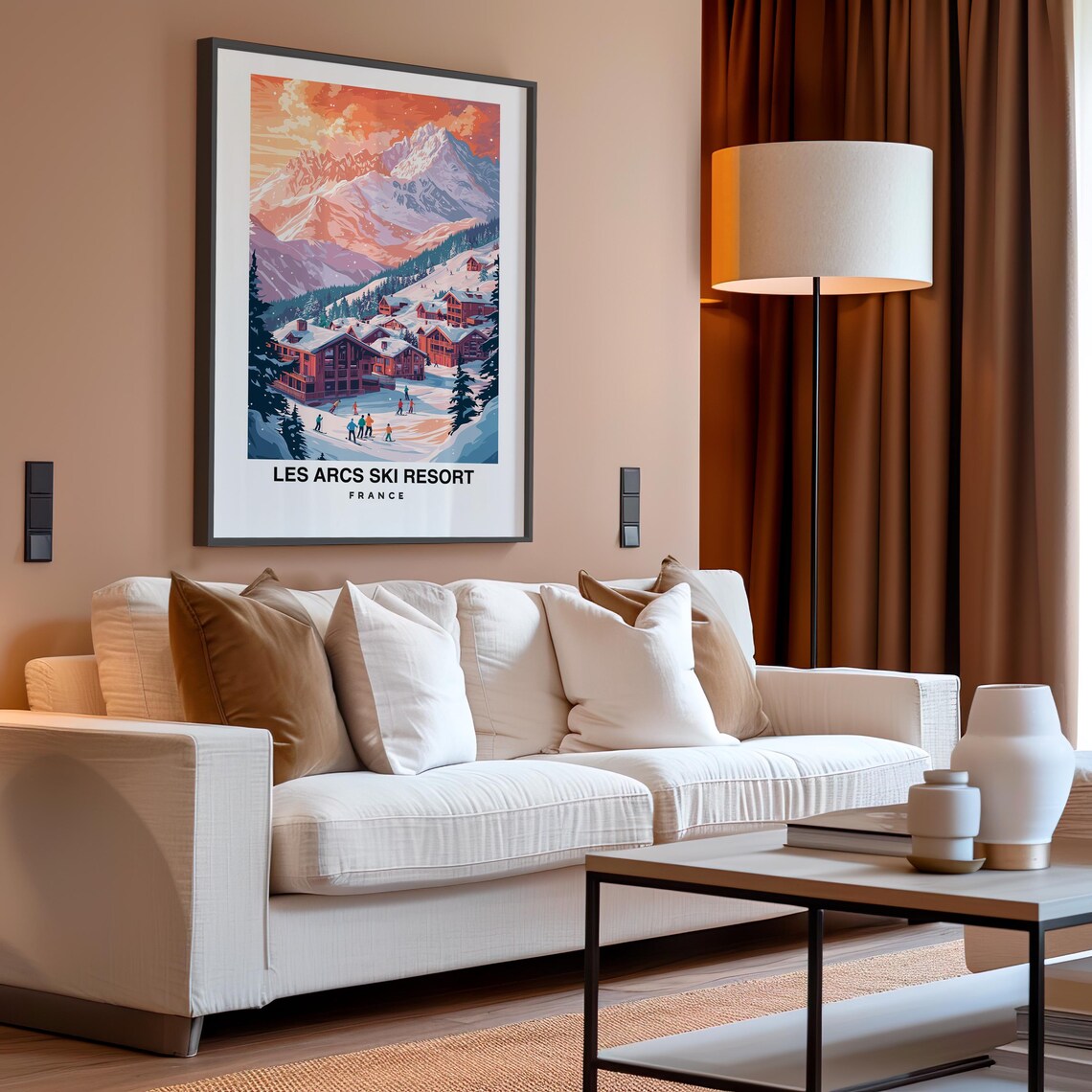 Les Arcs Travel Print Les Arcs Ski Poster France Ski Poster Les Arcs Ski Resort Print French Culture Les Arcs Print - Image 4