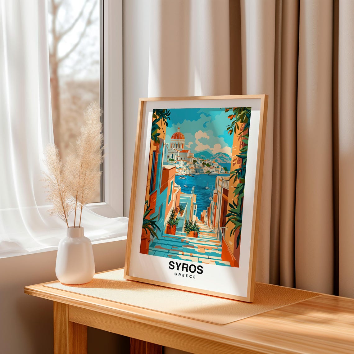 Syros Print Greece Poster Syros Views Syros Art Greece Charm Syros Beauty Island Heritage Scenic Landscape Coastal Culture Greece - Image 3