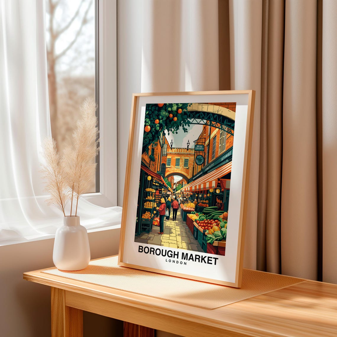 Borough Market London Travel Print Wall Art Borough Market London City Print Borough Market London Travel Gift Borough Market - Image 3