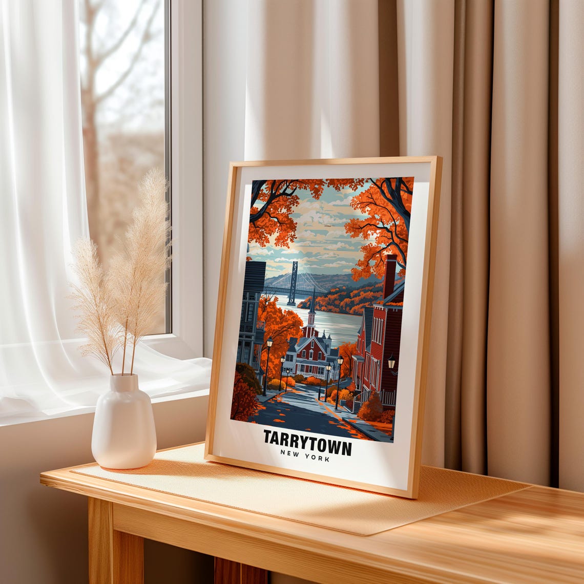 Tarrytown Print New York Poster Tarrytown Views Tarrytown Art New York Charm Tarrytown Beauty Historic Town Scenic Landscape - Image 3