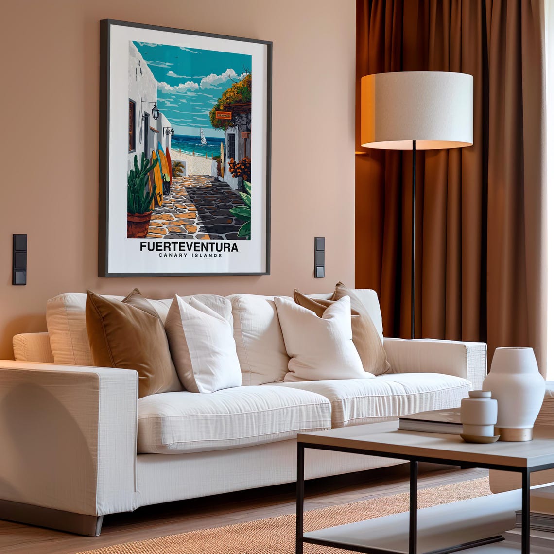 Fuerteventura Spain Travel Print Wall Art Fuerteventura Spain City Print Fuerteventura Spain Travel Gift Fuerteventura Spain Poster - Image 4