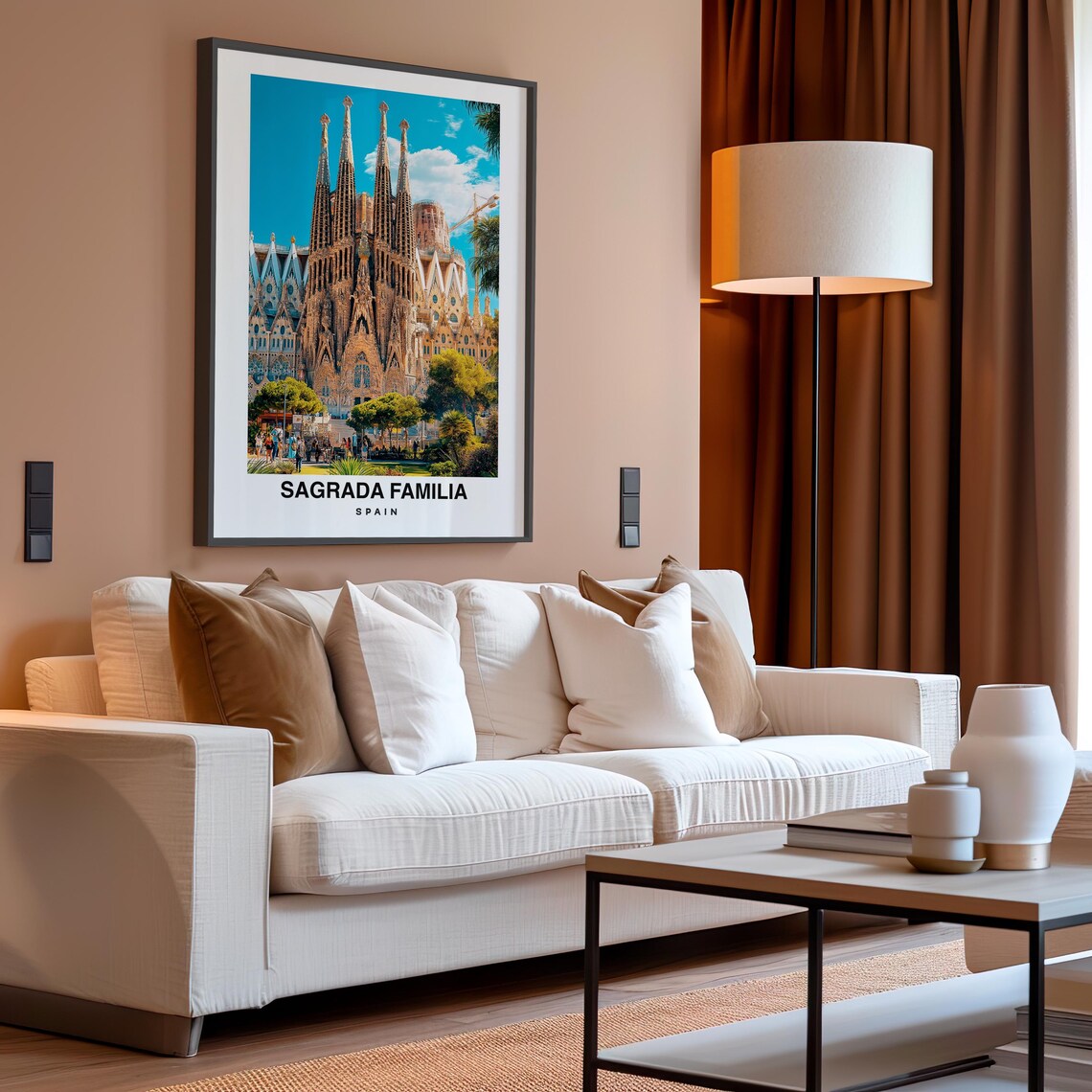 Sagrada Familia Travel Print Sagrada Familia Spain Landmark City Poster Birthday Present Historical Site - Image 4