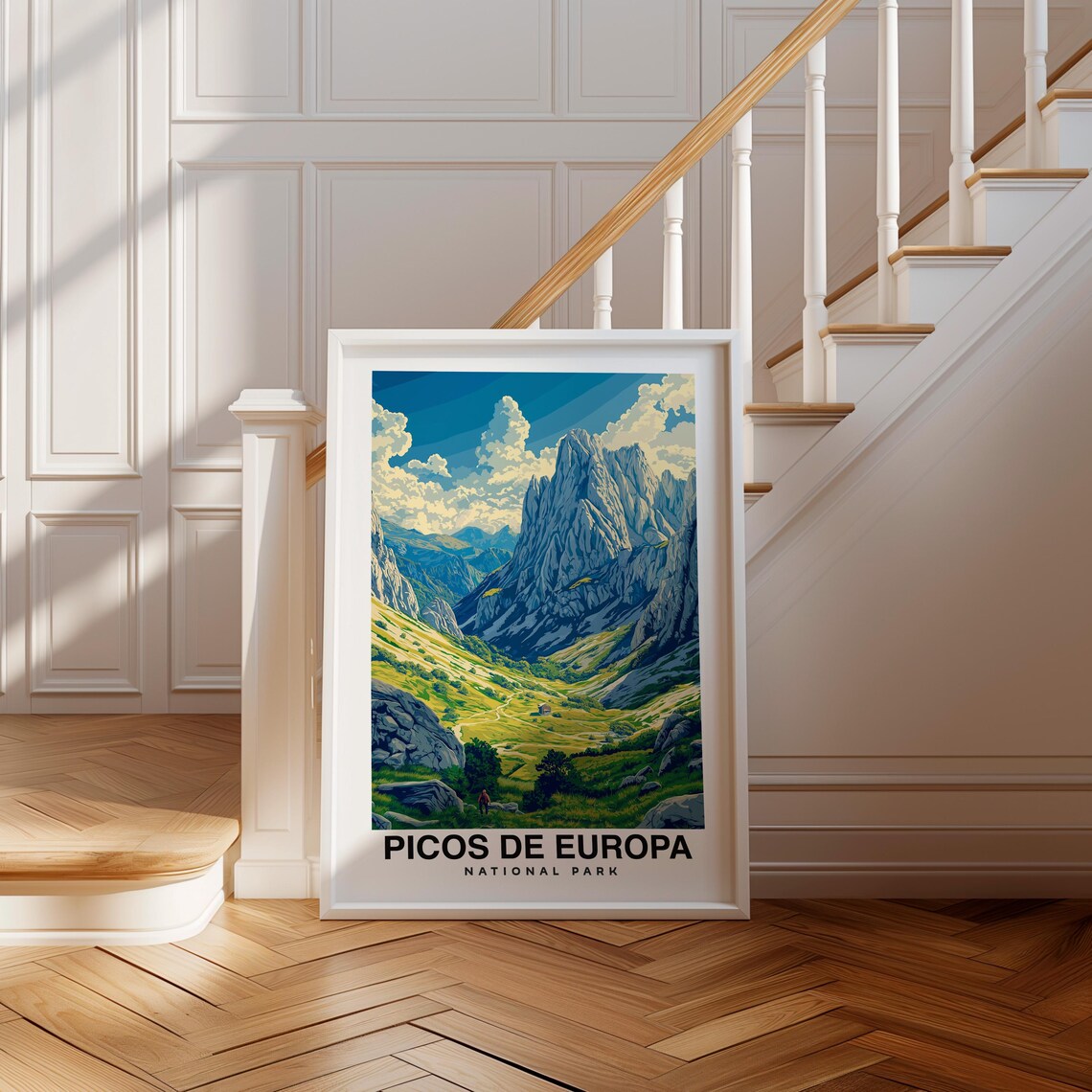 Picos De Europa National Park Print Spain Poster Travel Wall Art Nature Print Scenic Art Mountain Decor Landscape Print Travel Print