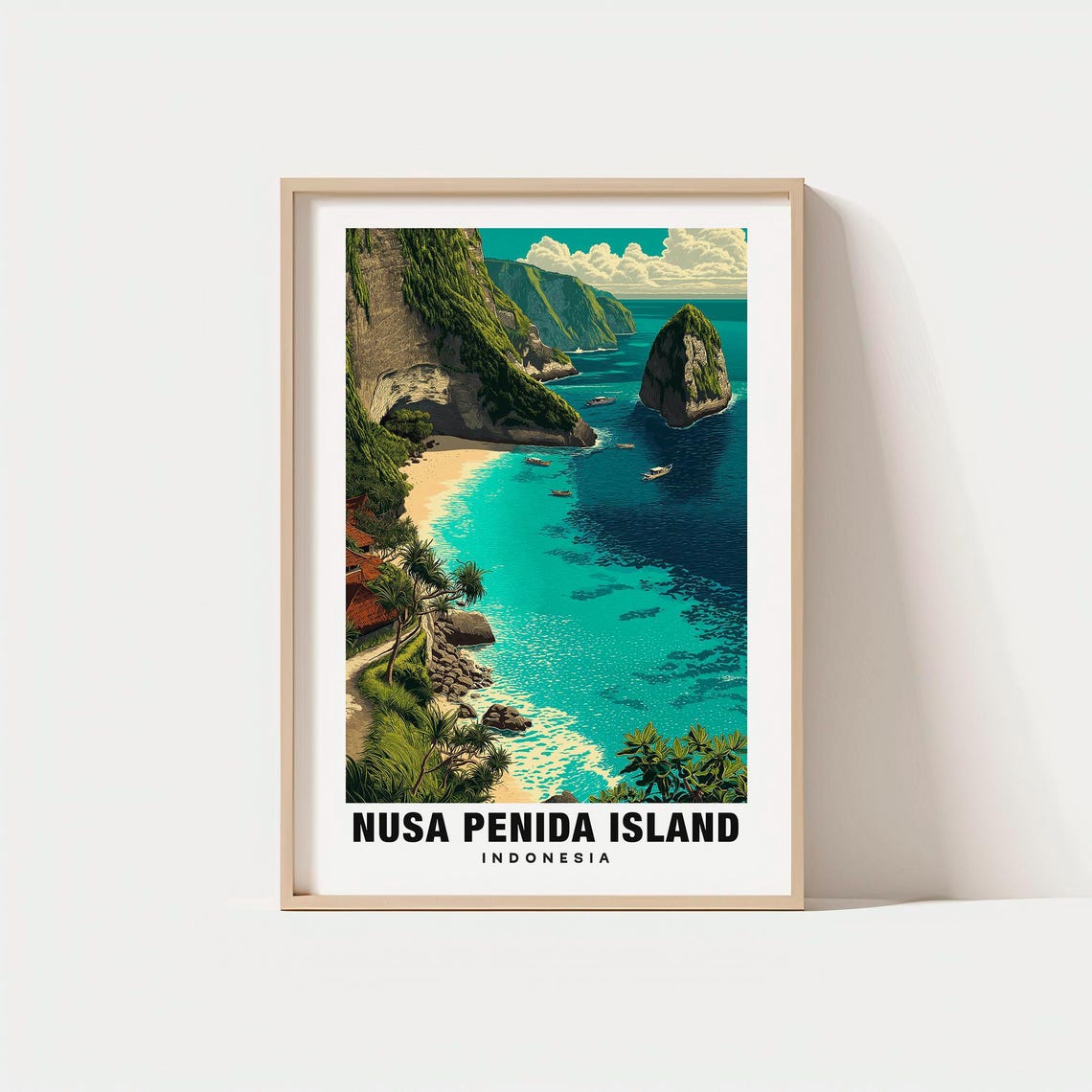 Nusa Penida Island Indonesia Coastal Cliffs Turquoise Sea Poster