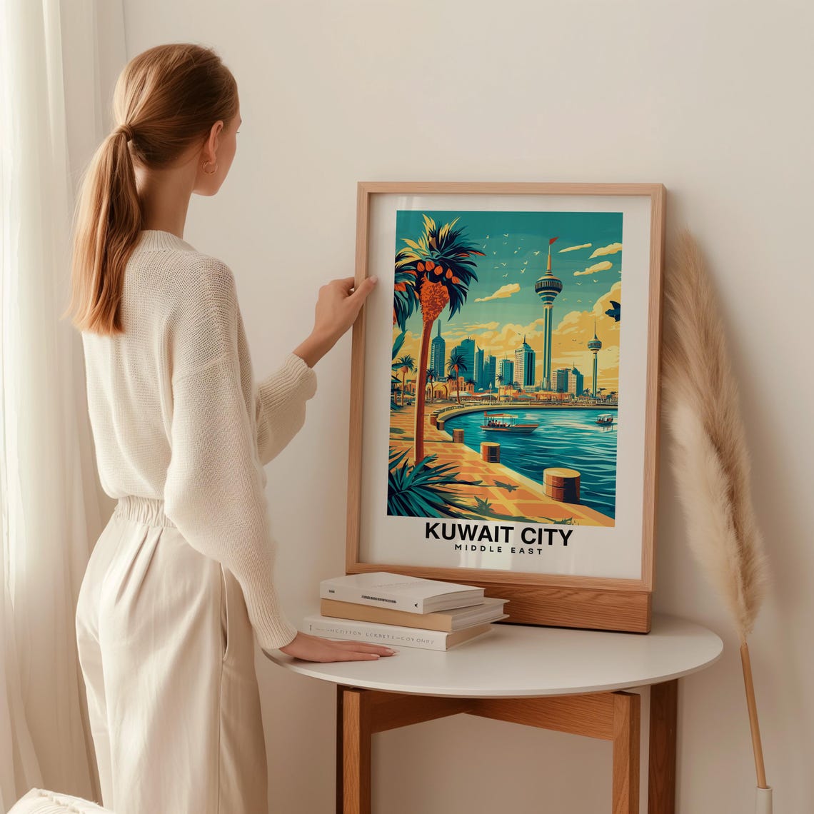 Kuwait City Travel Print Wall Art Kuwait City Kuwait City Print Kuwait City Travel Gift Kuwait City City Poster - Image 2