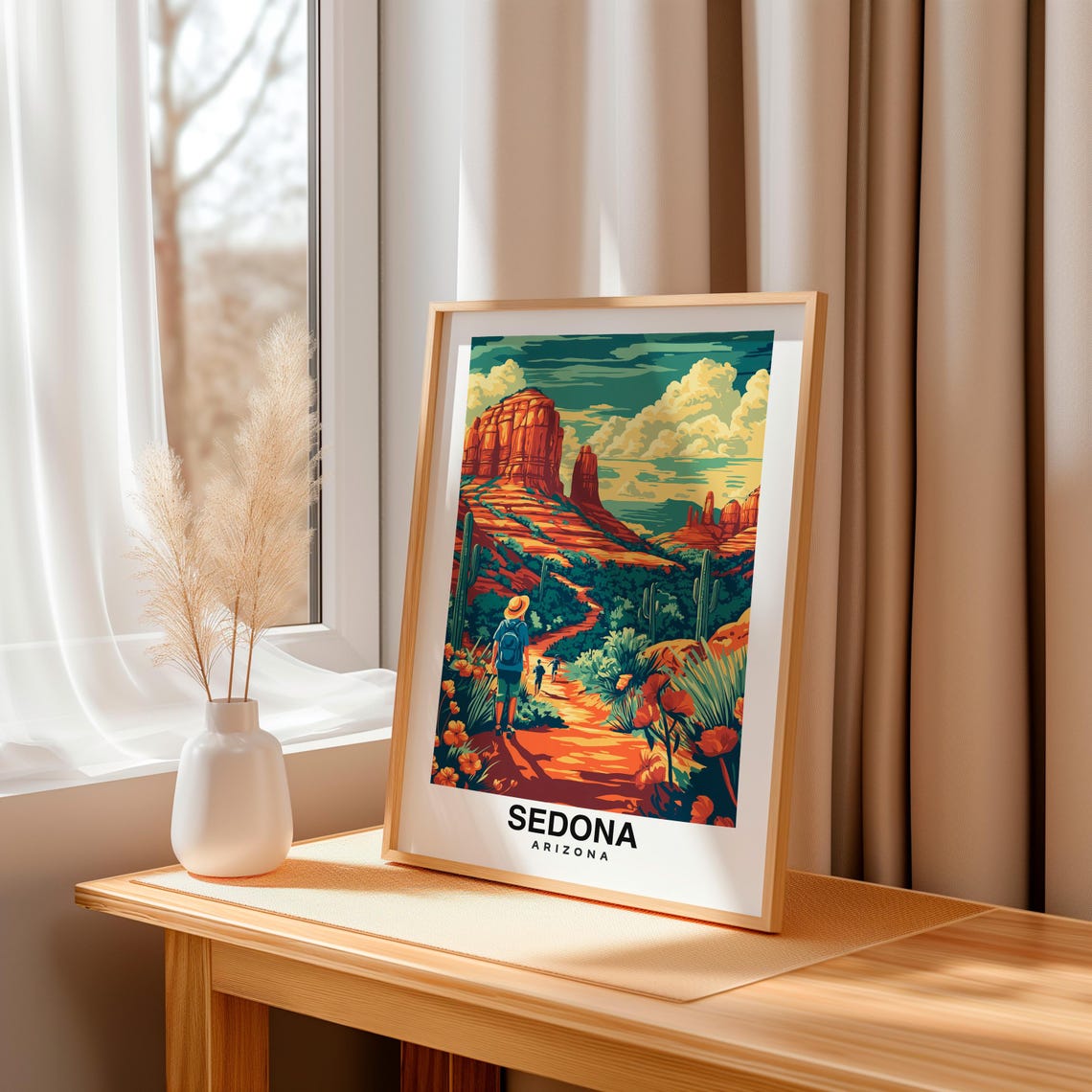 Sedona Travel Print Arizona Sedona Travel Gift City Poster Birthday Present Wedding Gift Arizona Outdoor - Image 3