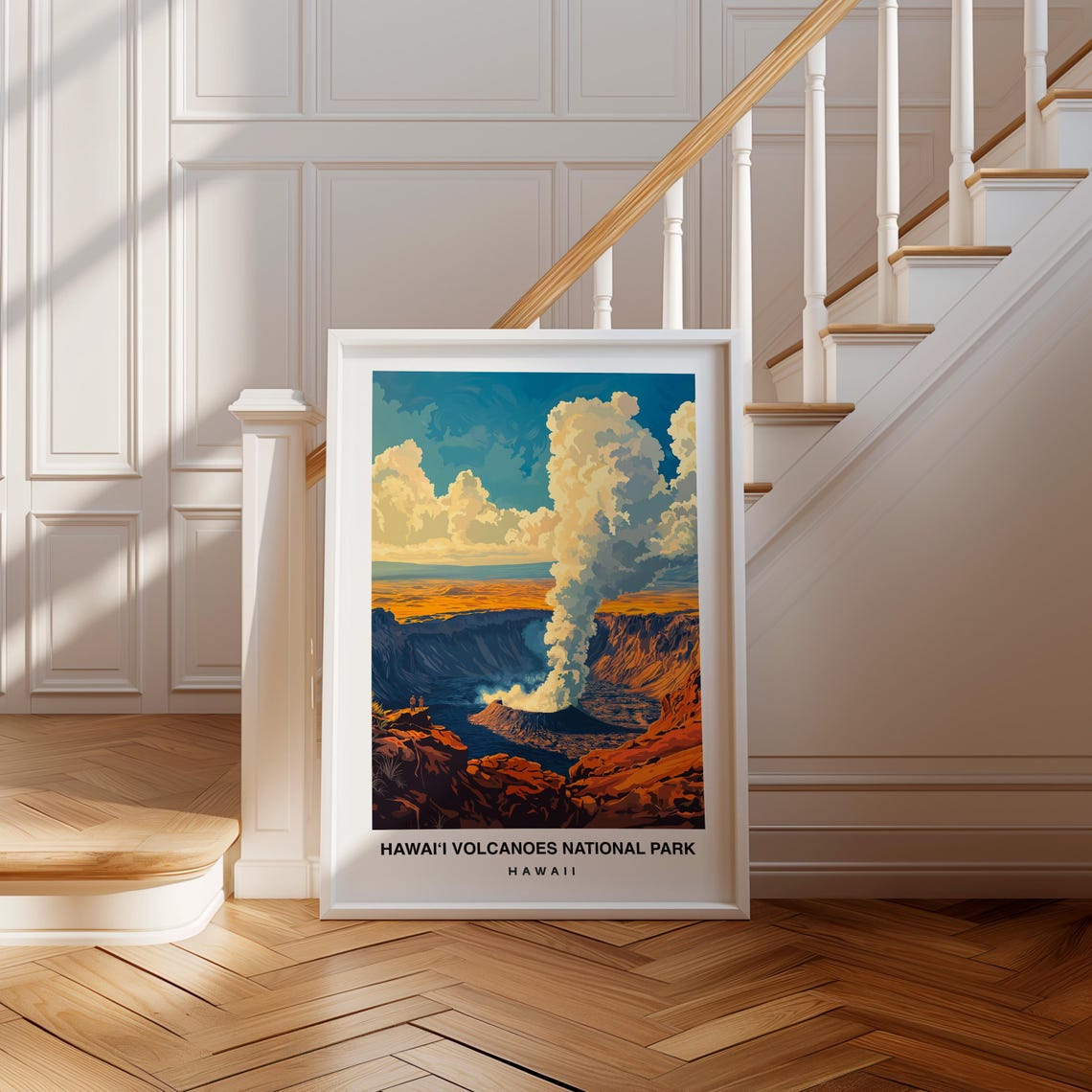 Hawaii Volcanoes National Park Print Hawaii Poster Travel Wall Art Usa Poster Nature Print Scenic Decor Lava Landscape Travel Poster
