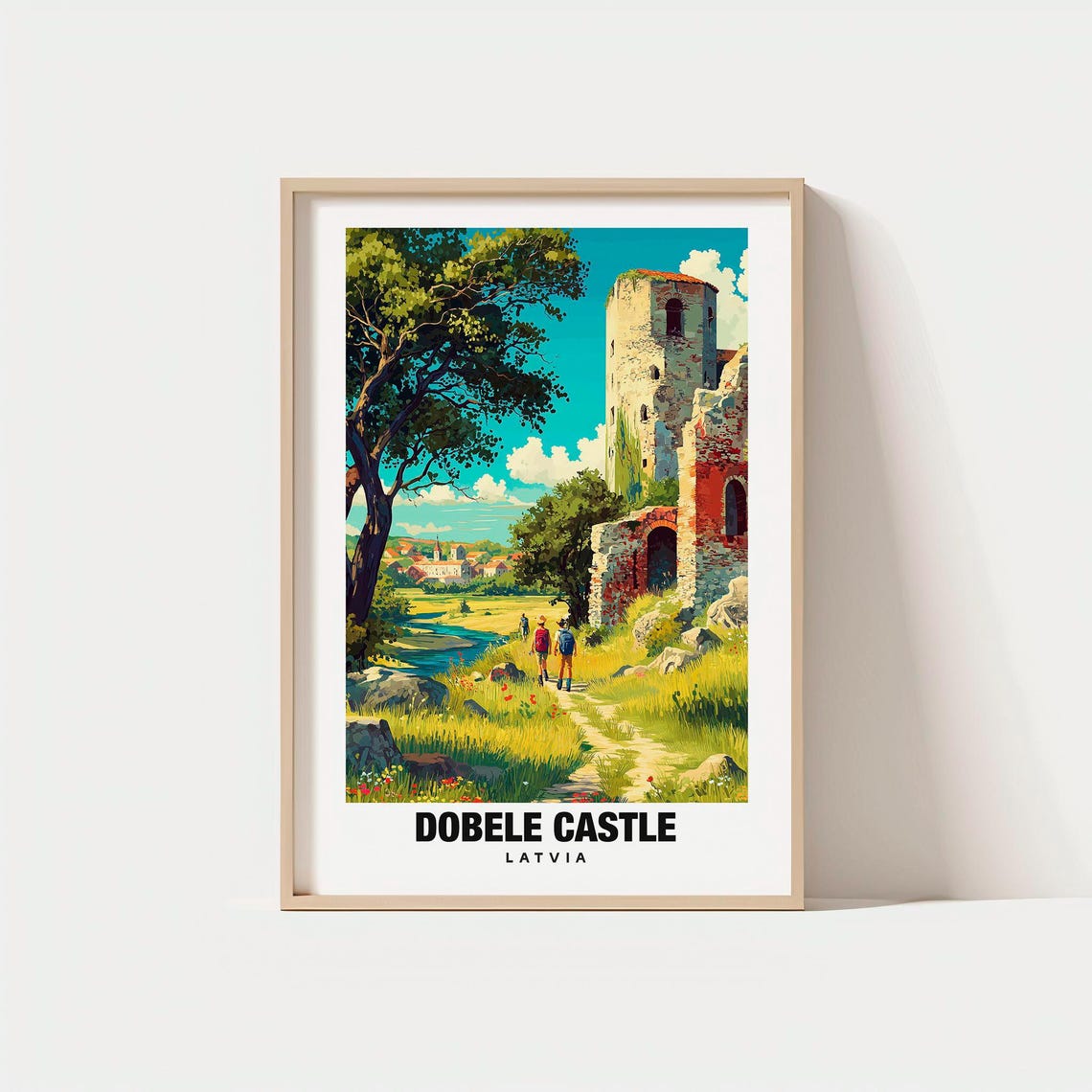 Dobele Castle Latvia Medieval Ruins Summer Meadow Walk Poster