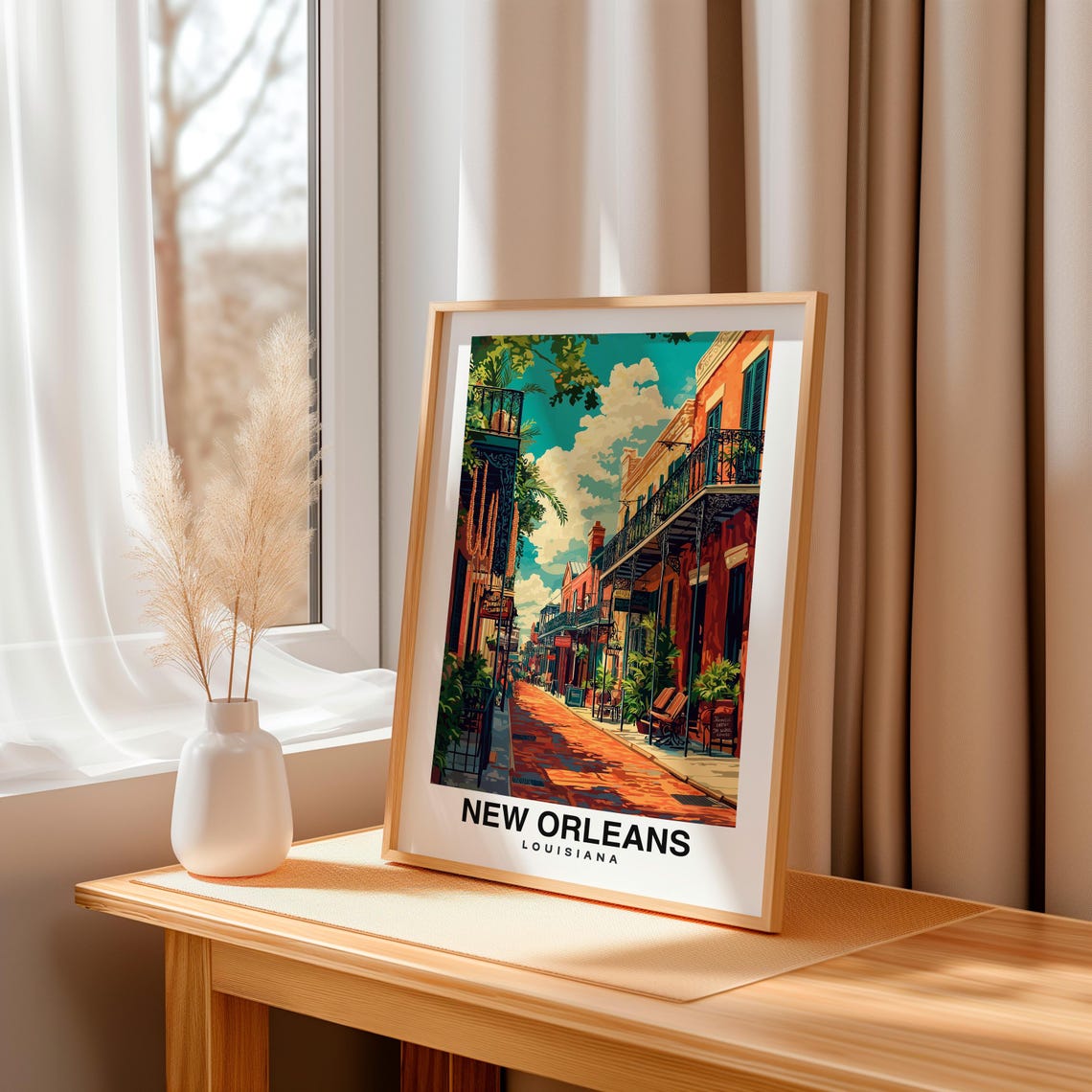 New Orleans United States Travel Print Wall Art New Orleans United States City Print New Orleans United States Travel Gift Wall Art - Image 3