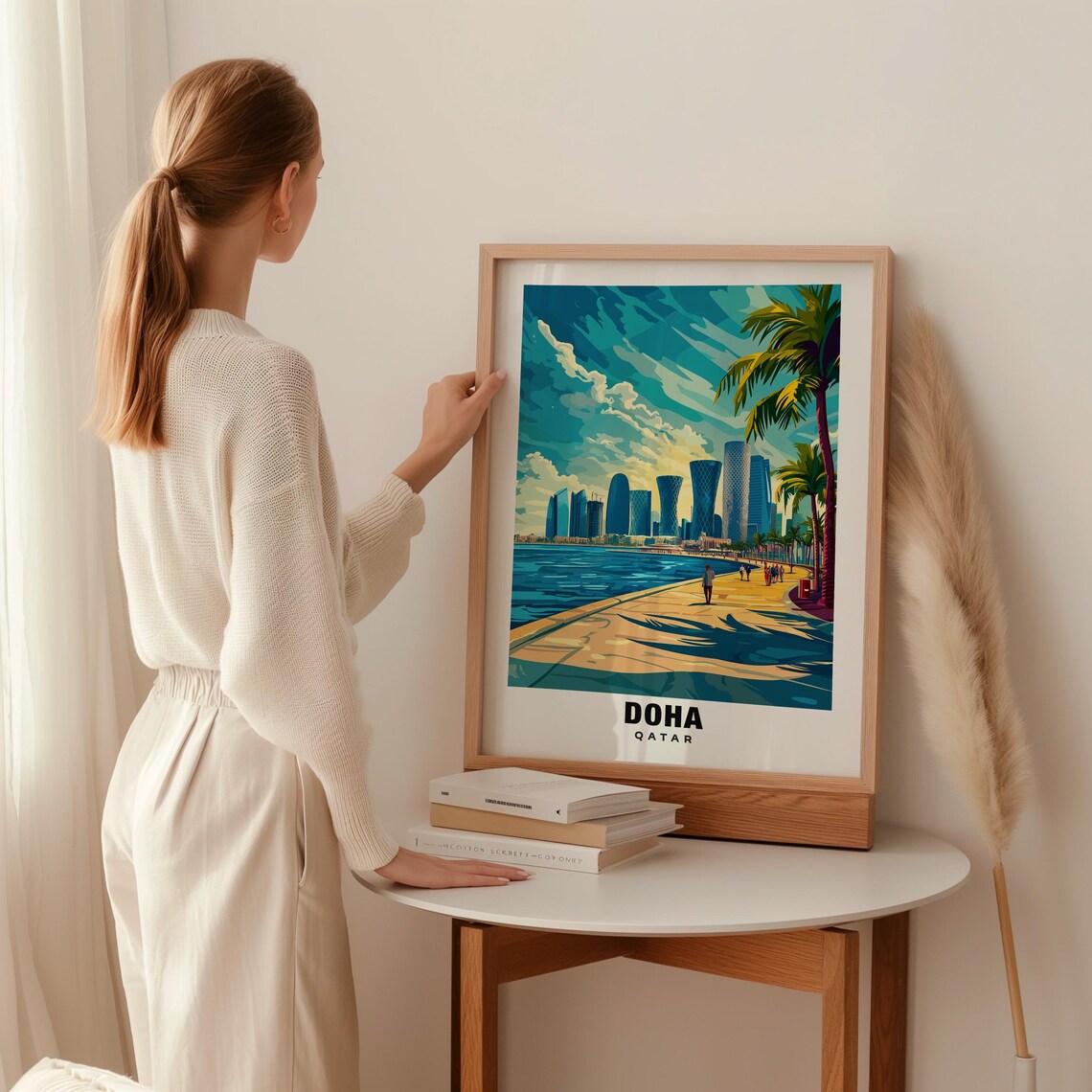 Doha Print, Qatar City Skyline Art Print - Image 2