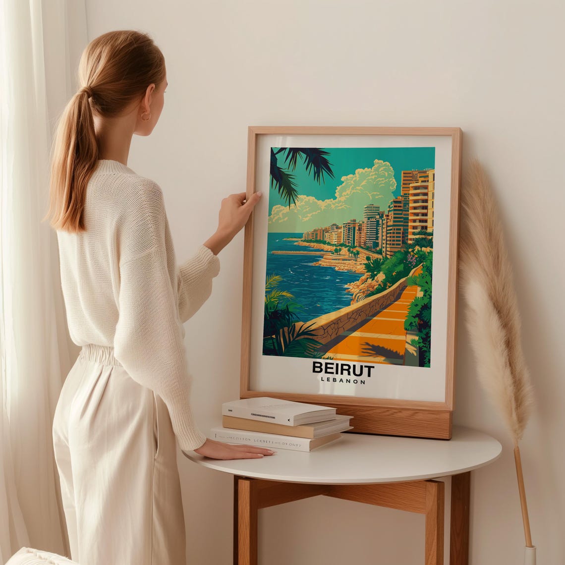 Beirut Travel Poster Lebanon Cityscape Art Travel Inspired Home Decor Beirut Landmark Illustration Lebanon Travel Poster Beirut Poster - Image 2