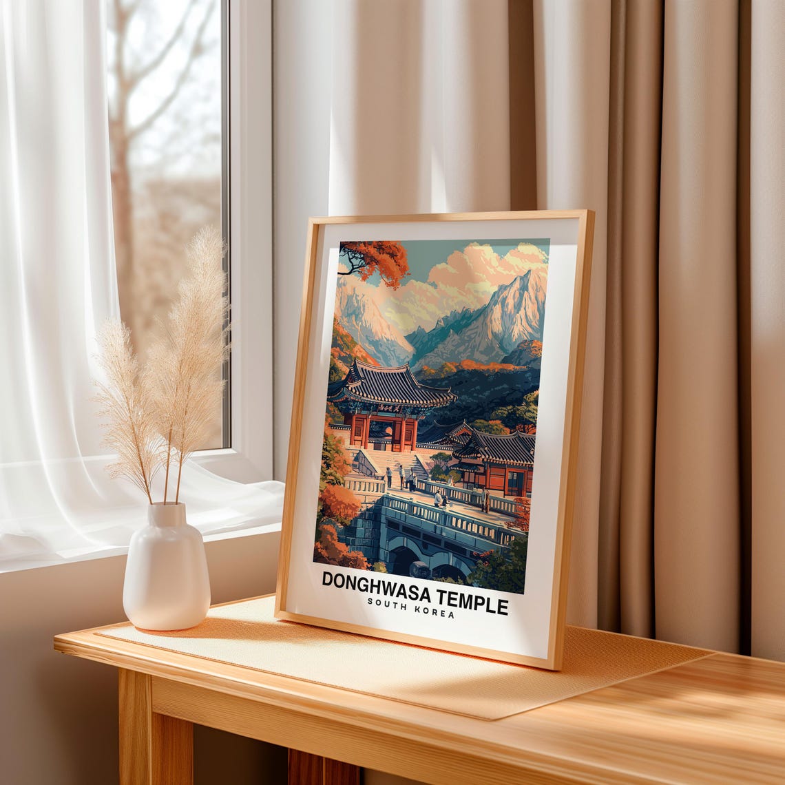 Donghwasa Temple Travel Print Wall Art Daegu South Korea City Print Donghwasa Temple Travel Gift Donghwasa Temple Poster Travel Gift - Image 3