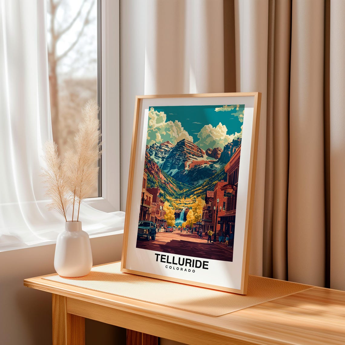 Telluride Travel Print Telluride Ski Poster Colorado Ski Poster Telluride Ski Resort Print Colorado Culture Usa Print - Image 3