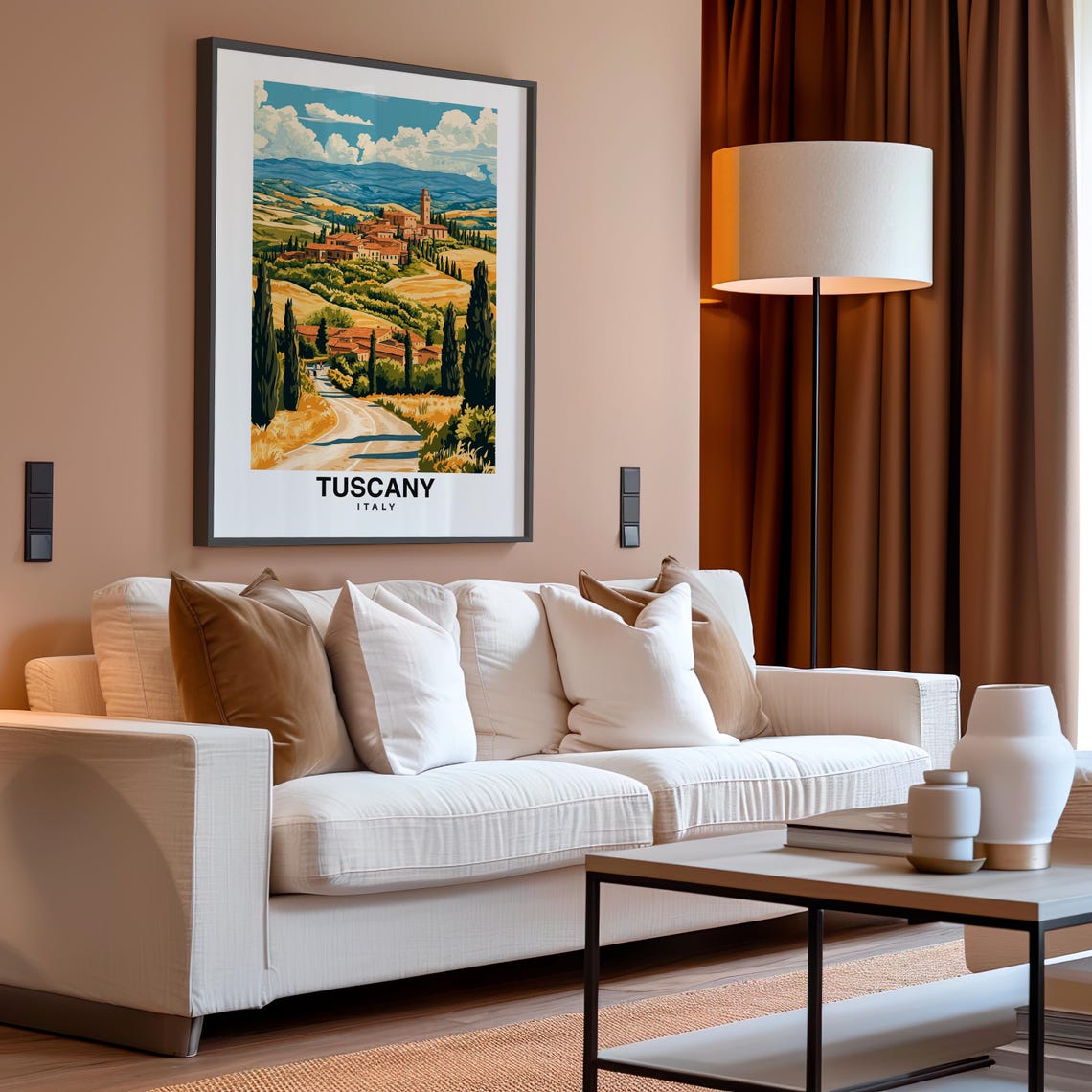 Tuscany Print Italy Poster Travel Wall Art Landscape Print Scenic Art Countryside Decor Vineyard View Travel Poster Italian Cul - Image 4