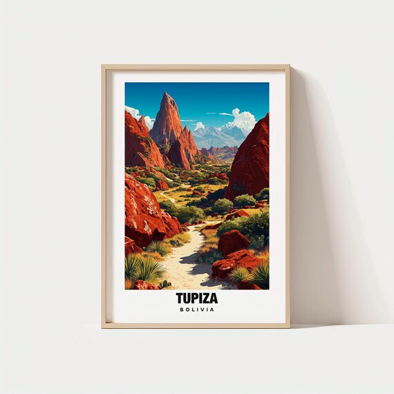 Tupiza Print Bolivia Poster Views Art Desert Charm Canyon Scene Andean Heritage Travel