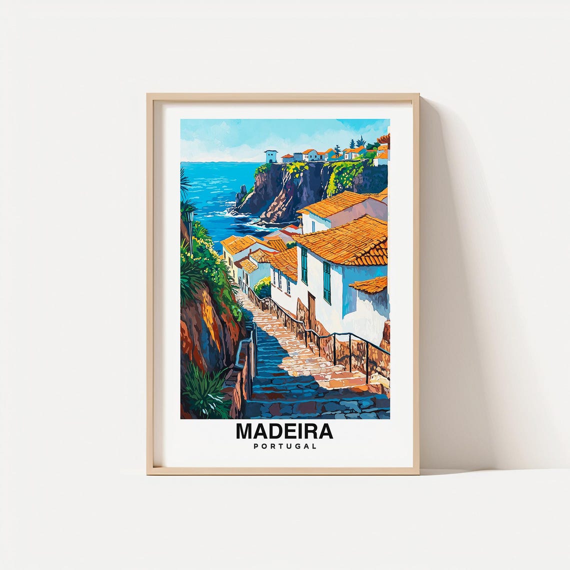 Madeira Portugal Travel Print Wall Art Madeira Portugal City Print Madeira Portugal Travel Gift Madeira Portugal Poster Travel Gift