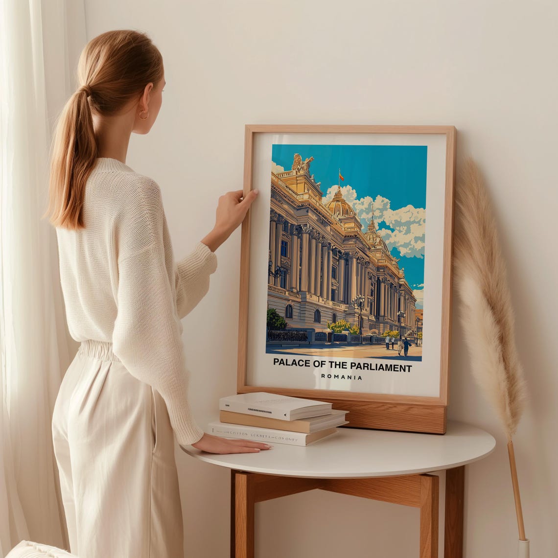 Palace Of The Parliament Print Romania Poster Travel Wall Art Historic Print Scenic Art Landmark Decor Bucharest View Travel Poster - Image 2