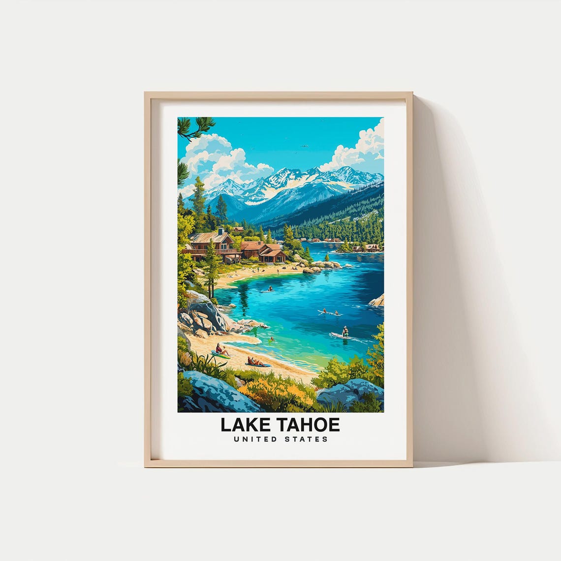 Lake Tahoe National Park Travel Print Wall Art Lake Tahoe National Park City Print Lake Tahoe National Park Travel Gift Lake Tahoe