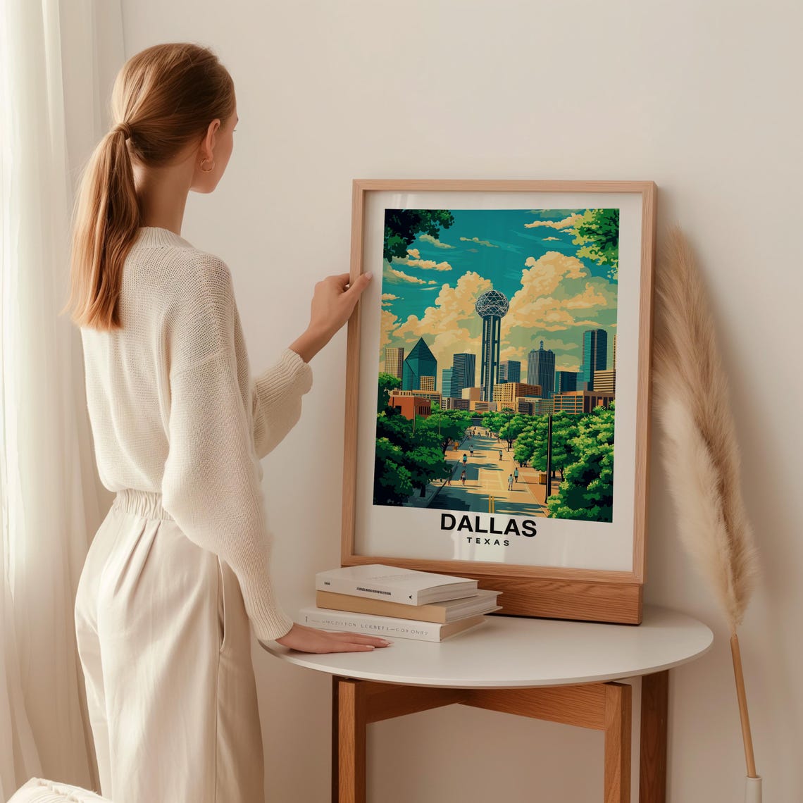 Dallas Print Texas Poster Travel Wall Art Cityscape Print Usa Poster Urban Art Scenic Decor Landmark Print Travel Poster - Image 2