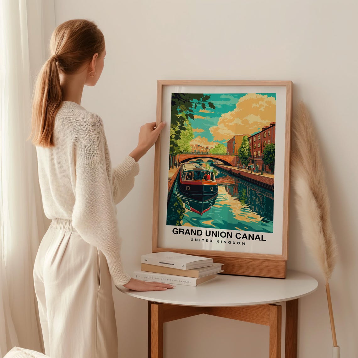 Grand Union Canal Print England Poster Travel Wall Art Canal Print Uk Poster Waterway Art Scenic Print Europe Travel Decor - Image 2