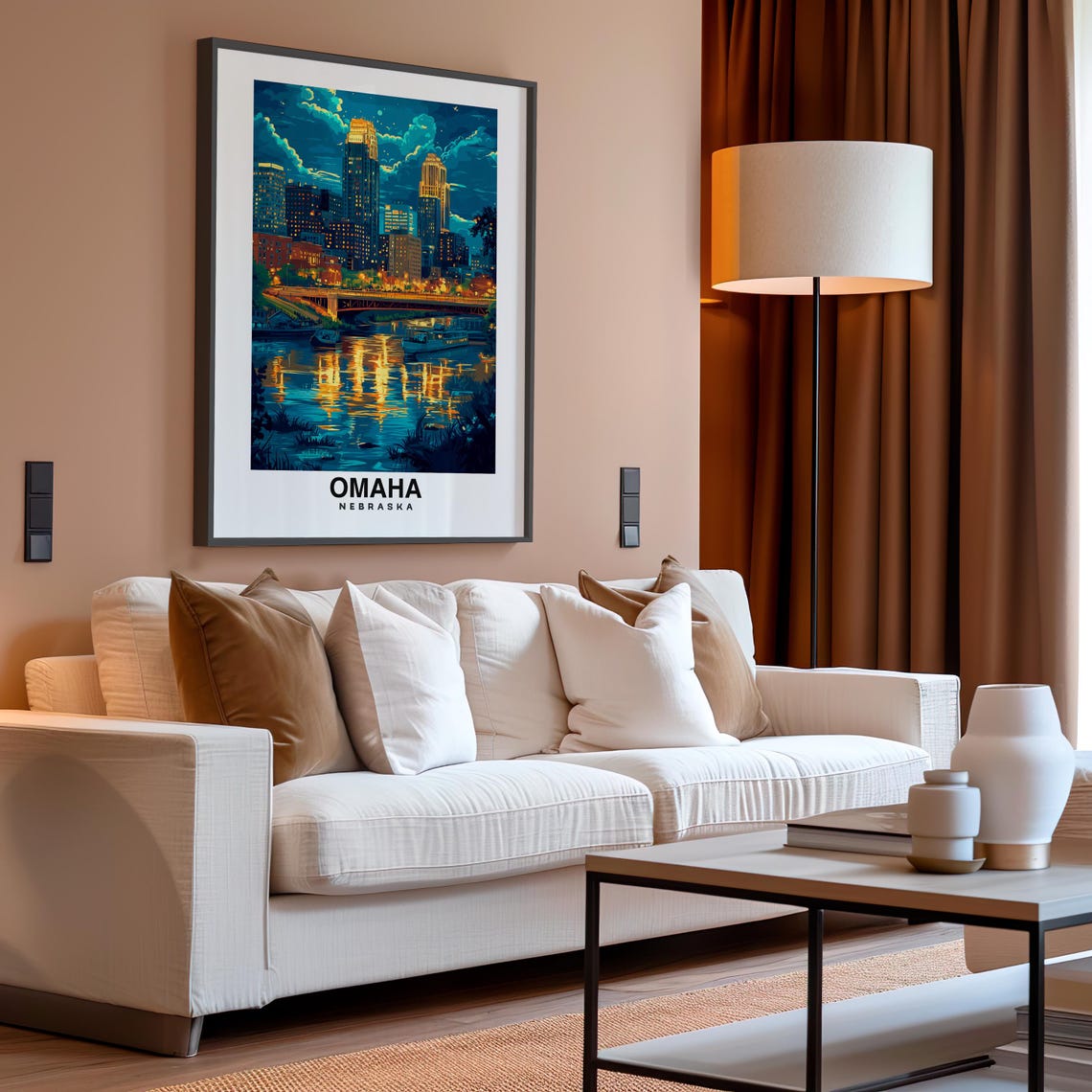 Omaha Print Nebraska Poster Travel Wall Art Cityscape Print Usa Poster Urban Art Scenic Decor Landmark Print Travel Poster - Image 4