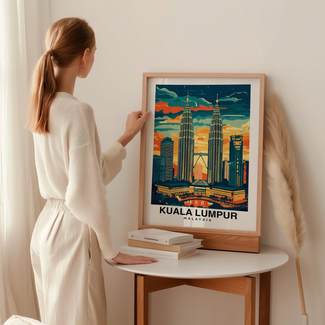 Kuala Lumpur Print Malaysia Poster Travel Wall Art Cityscape Print Scenic Art Urban Decor Landmark Print Travel Poster - Image 2