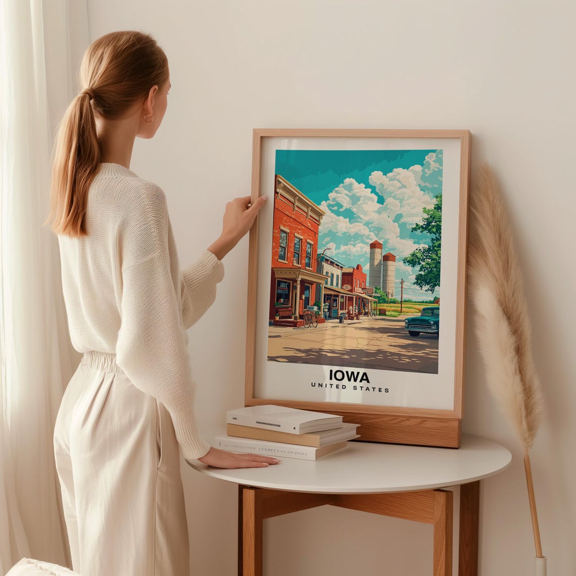 Iowa Travel Print Wall Art Iowa United States City Print Iowa Travel Gift Iowa City Poster Travel Gift Wedding Gift - Image 2