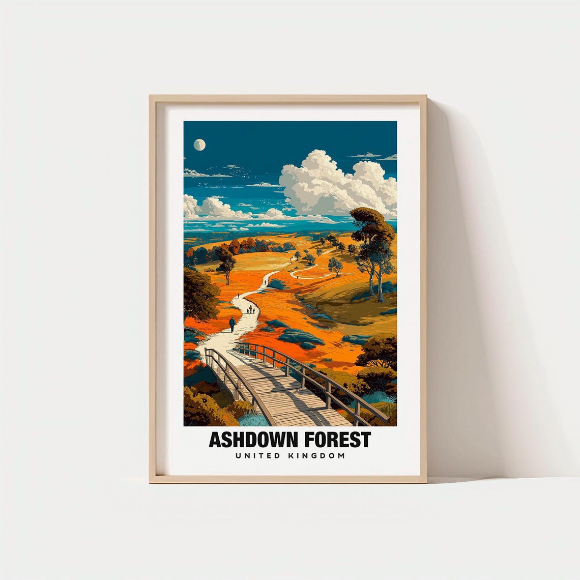 Ashdown Forest United Kingdom Boardwalk Heathland Walk Poster