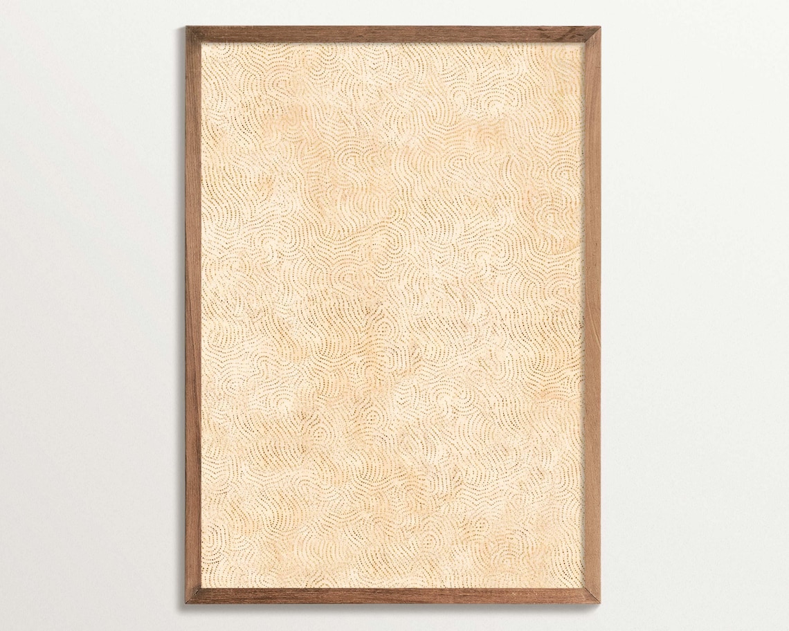 Wabi Sabi Home Decor, Vintage Textile Poster