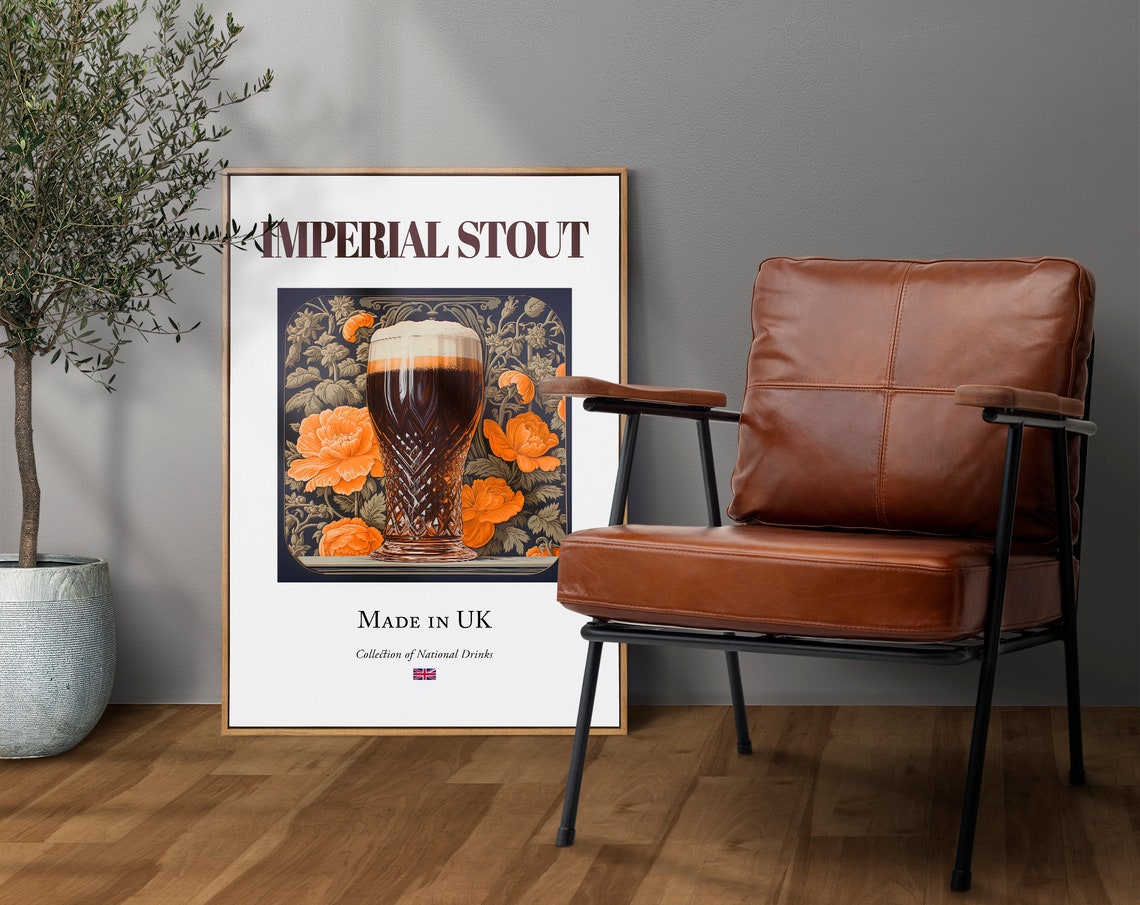 Imperial Stout on Maiolica Tile, Kitchen Bar Art Print - Image 4