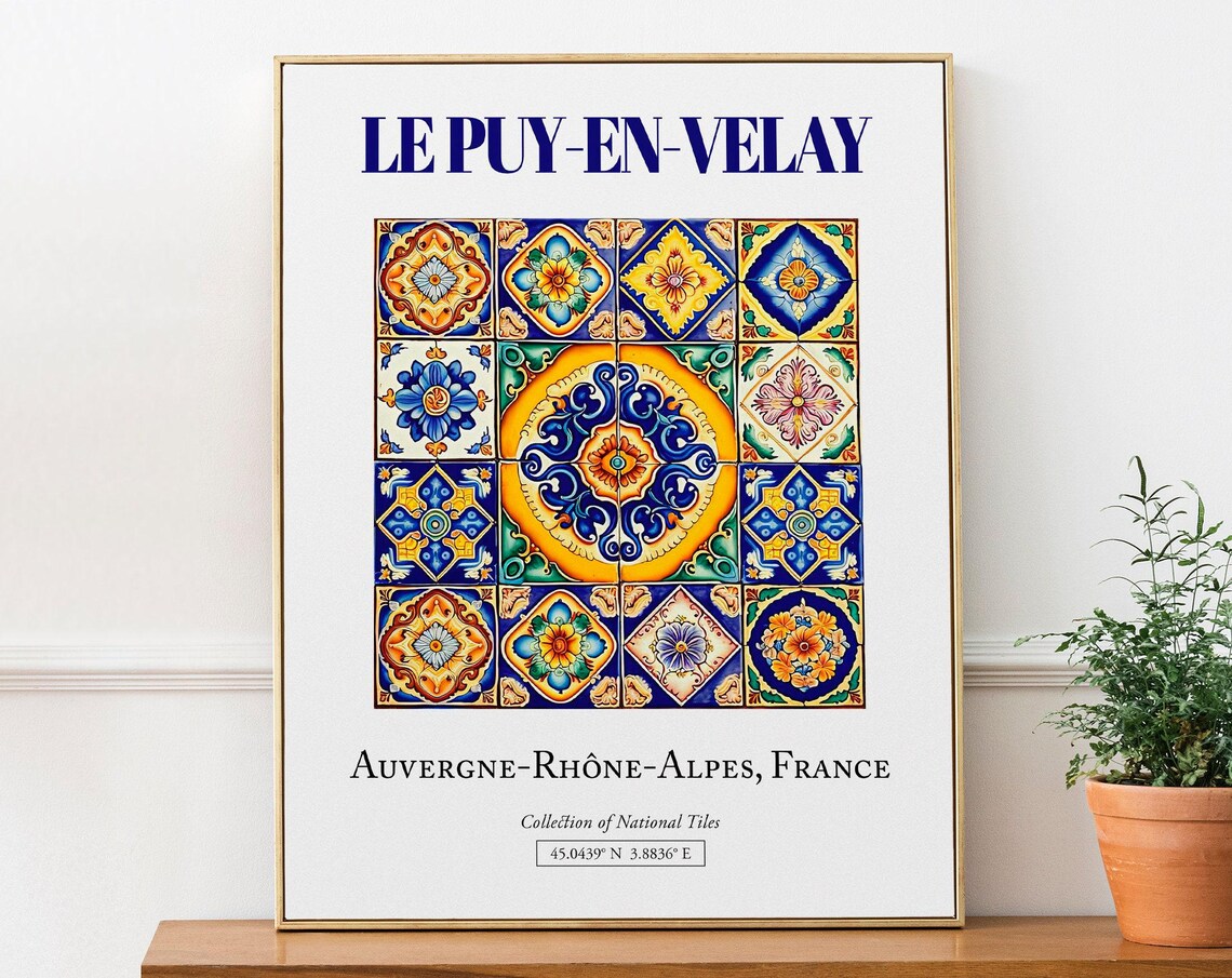 Le Puy-en-Velay Minimalist Travel Poster, France