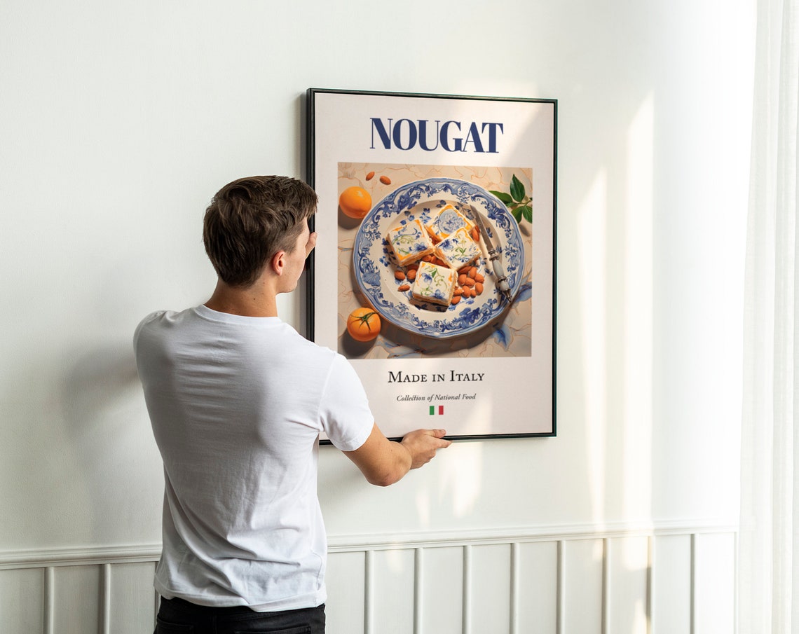 Nougat On Maiolica Tile Plate, Italian Food Art Print - Image 3