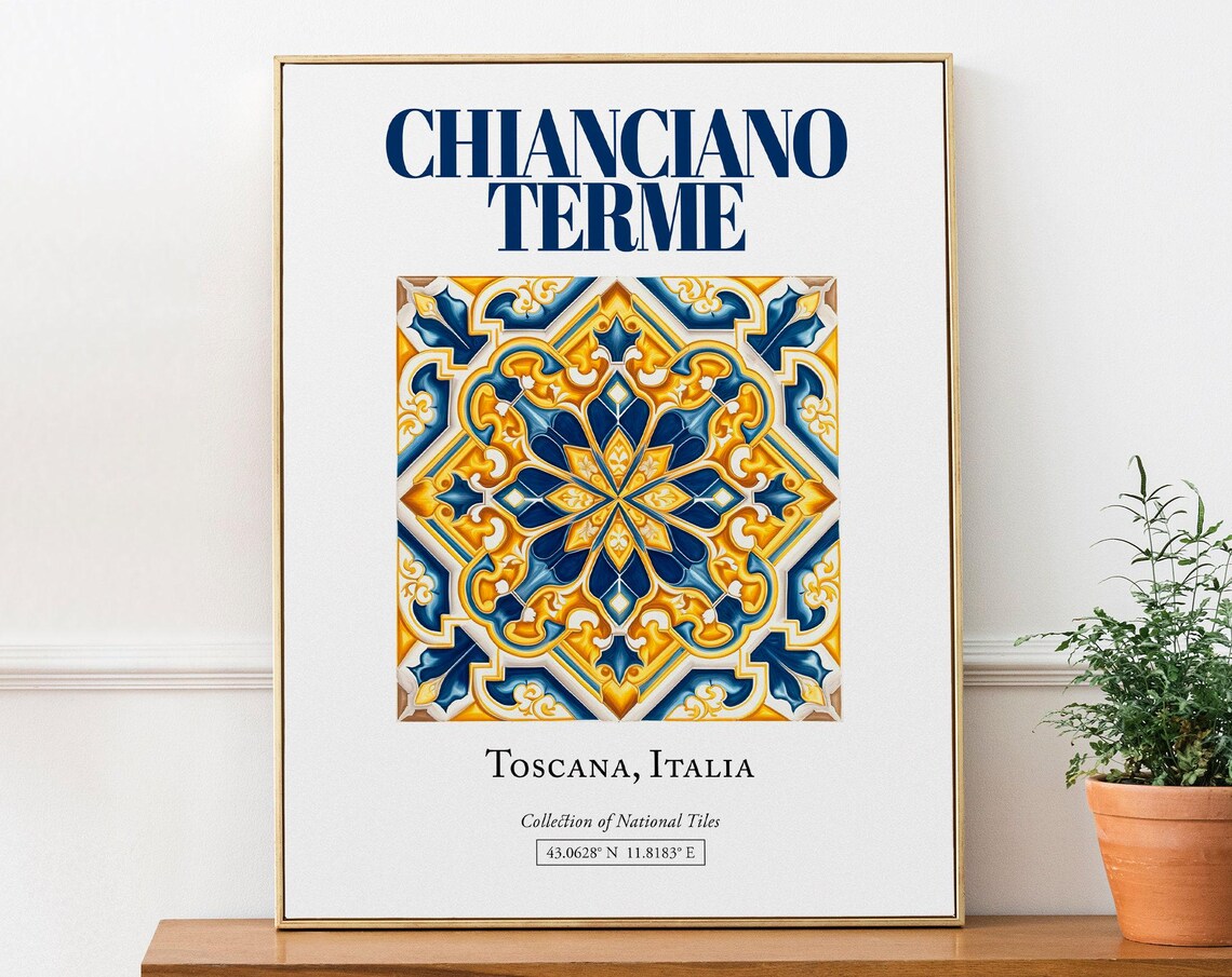 Chianciano Terme Toscana Italy Folk Maiolica Tile Art Print