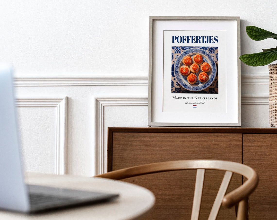 Poffertjes on Maiolica Tile Plate, Dutch Food Art Print - Image 4