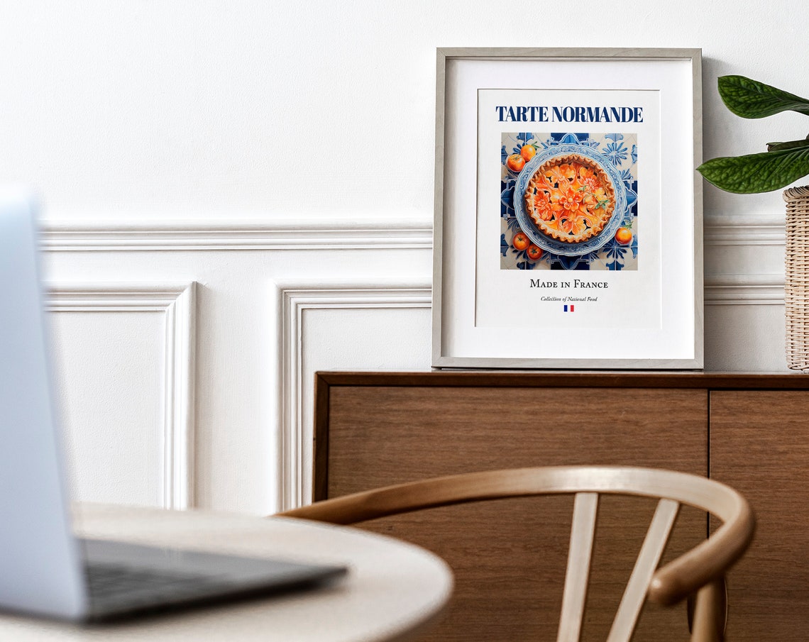 Tarte Normande on Maiolica Tile Plate Art Print - Image 4