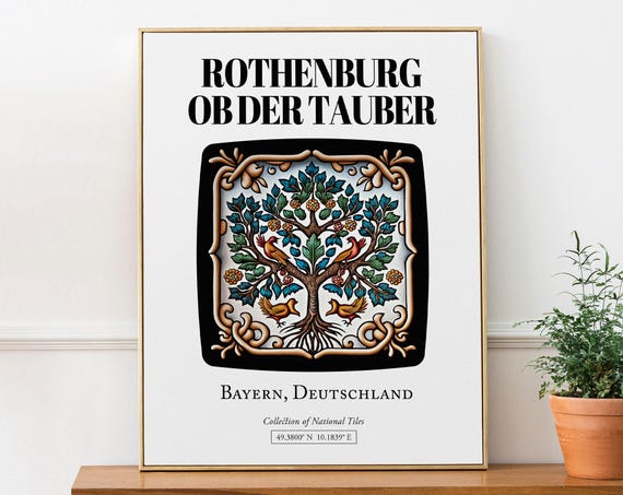 Rothenburg Ob Der Tauber Bayern Germany Travel Poster