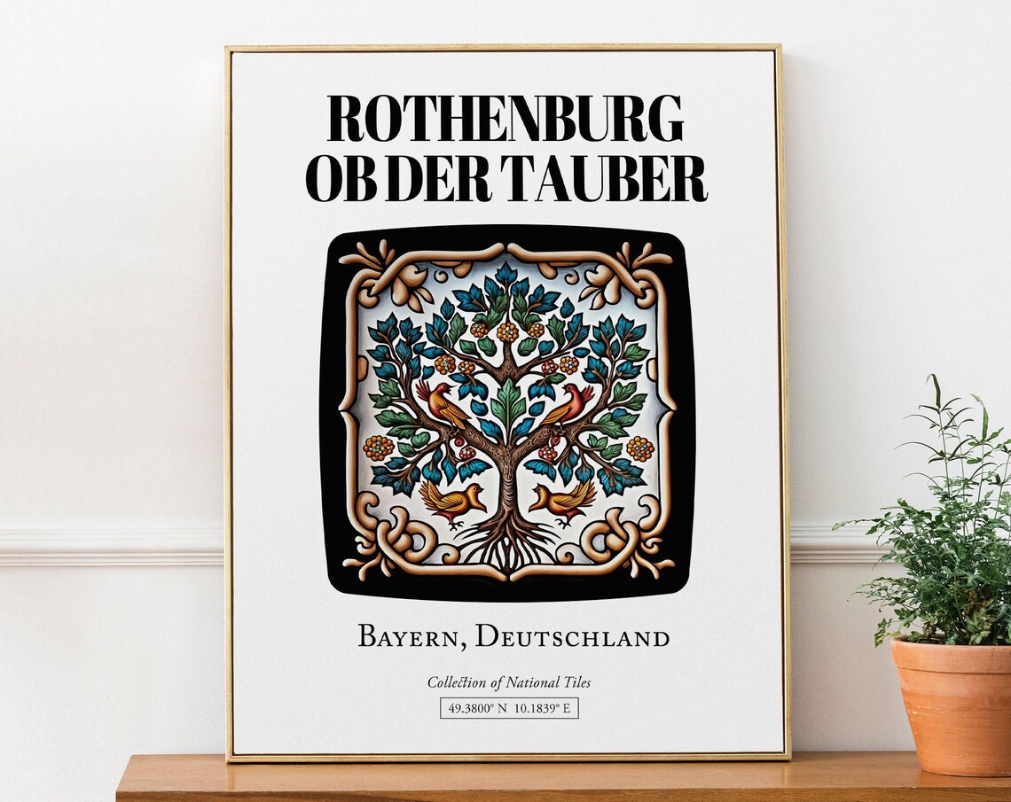 Rothenburg Ob Der Tauber Bayern Germany Travel Poster