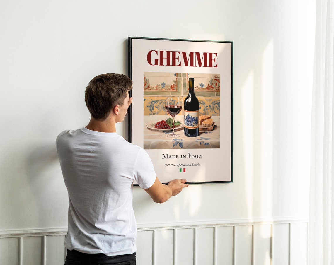 Ghemme On Maiolica Tile, Italian Beverage Poster - Image 2