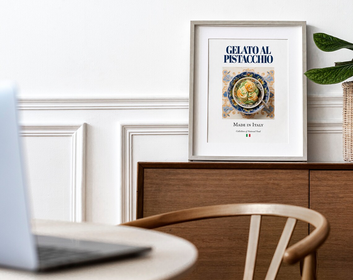 Gelato Al Pistacchio on Maiolica Tile, Art Print - Image 4