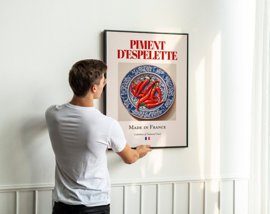 Piment Despelette on Maiolica Tile Plate, Art Print - Image 3
