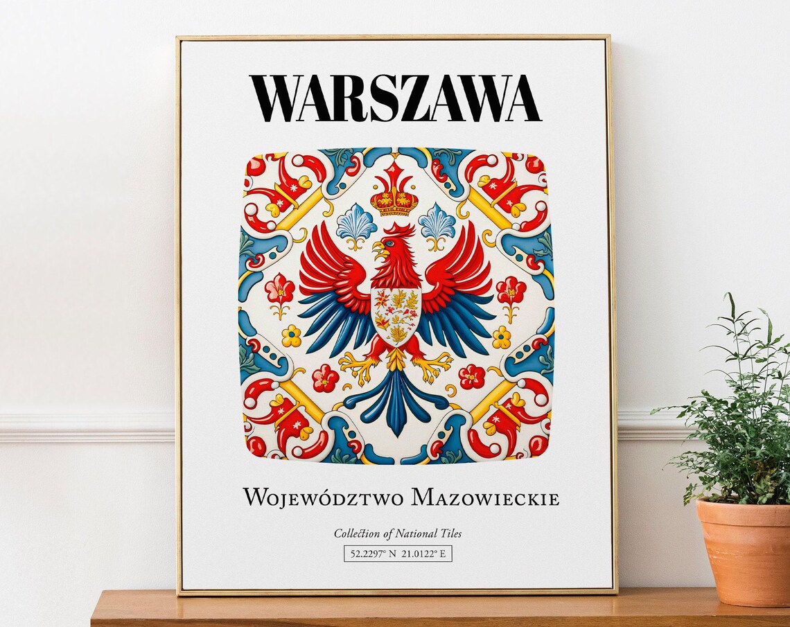 Warszawa Traditional Tile Pattern Art Print