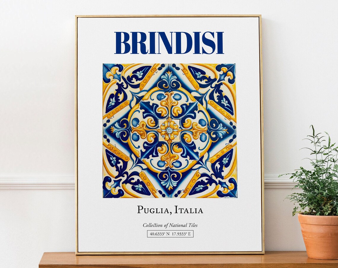 Brindisi Puglia Italy Minimalist Travel Poster
