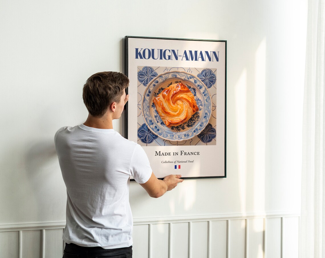 Kouign Amann on Maiolica Tile Plate, Food Poster - Image 3
