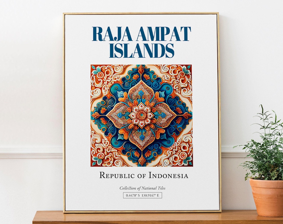 Raja Ampat Islands Minimalist Travel Poster