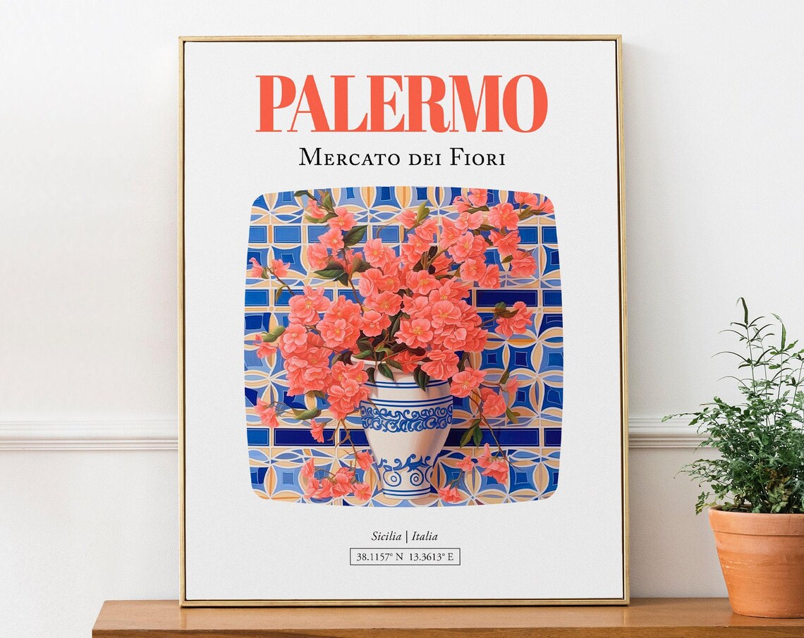 Palermo Sicilia Italia Mercato Dei Fiori Art Print